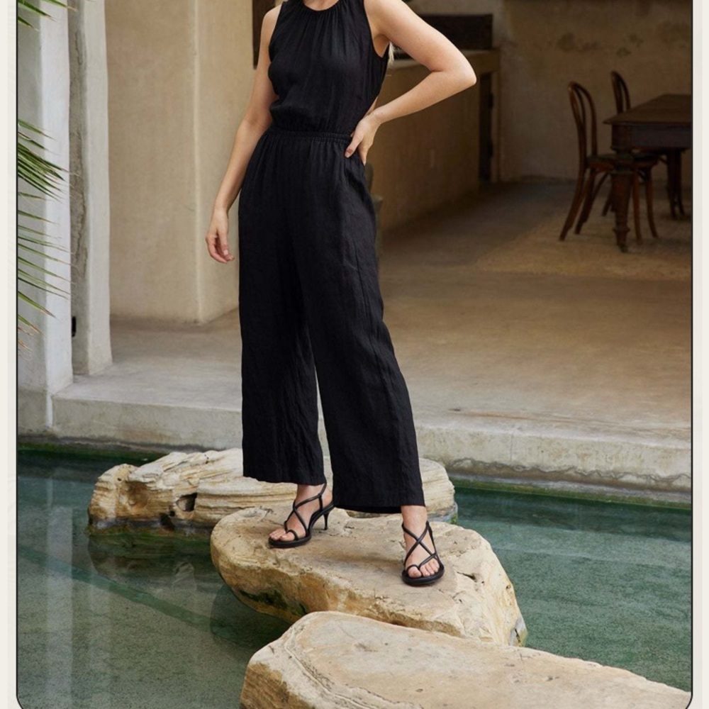 ANTHROPOLOGIE LINEN JUMPSUIT